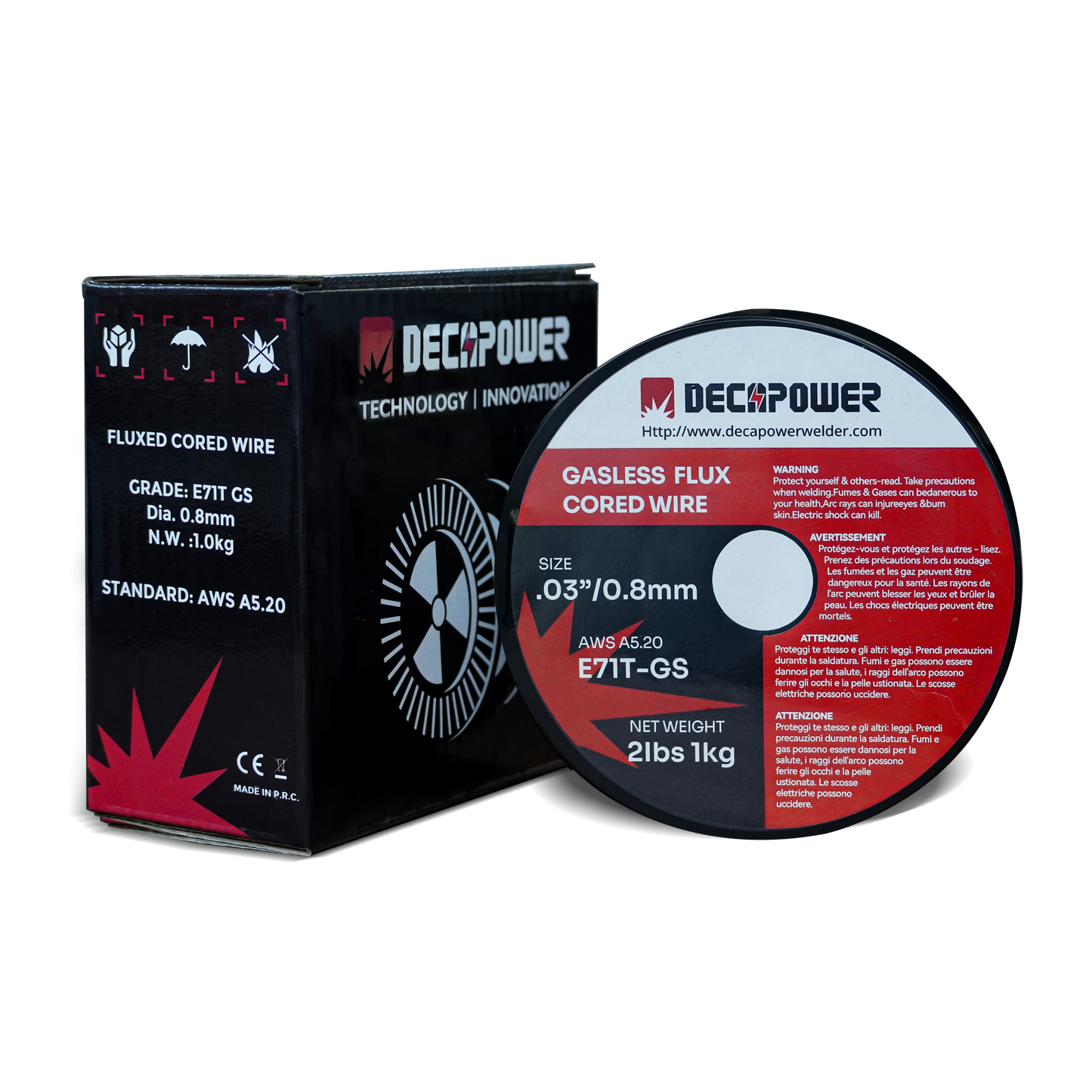 DECAPOWER 1KG FLUX Cored Wire 0.8mm