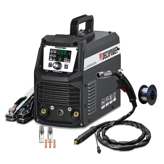 FLUXMIG-140 Flux Core Gasless/Lift TIG/Stick 3-in-1 MIG Welder with automatic start/stop fan. (EU PLUG / 220V)