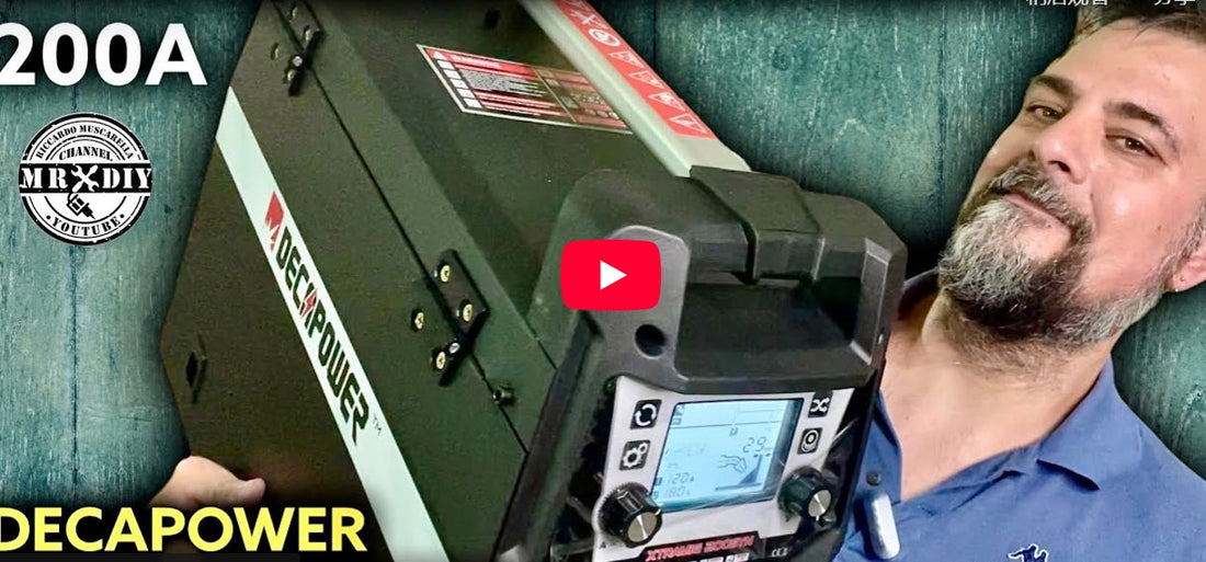 Decapower Xtra mig 200 Syn. Saldatrice multifunzione sinergica multiprocesso 200 ampere. Muscarella