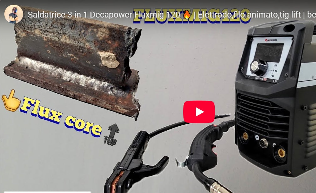 Saldatrice 3 in 1 Decapower Fluxmig 120 🔥 | Elettrodo,filo animato,tig lift | best buy by amazon