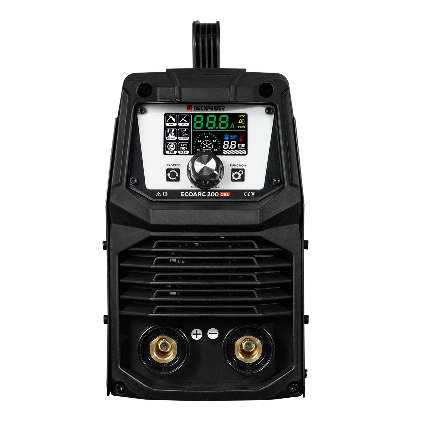 ECOARC-200A CEL  INVERTER STICK WELDING MACHINE With automatic start-stop fan (220 V / EU PLUG)