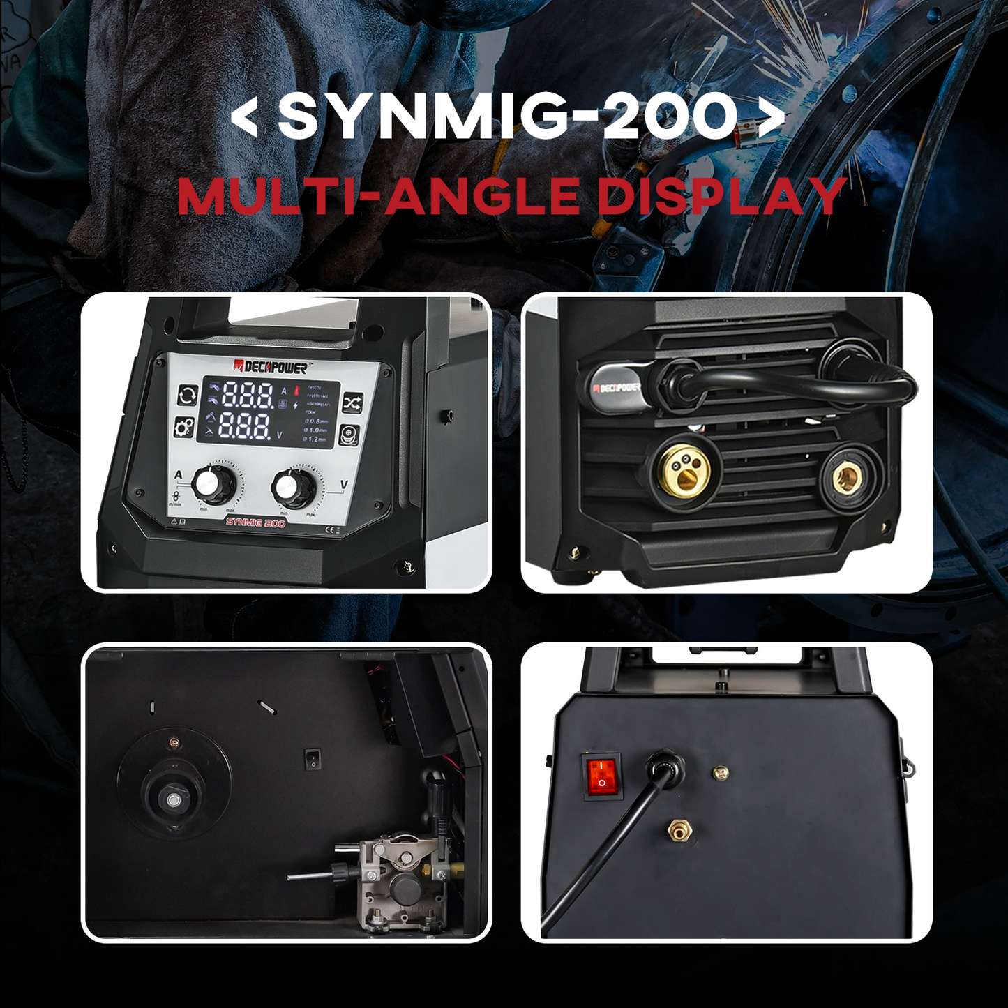 SYNMIG 200AMPS Multi-Process MIG WELDER(EU PLUG / 220V)