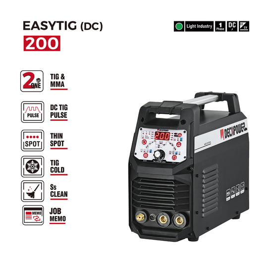 EASYTIG 200 DC Pulse TIG, Cold TIG,Ss Clean Multi Function TIG Welder(220V)