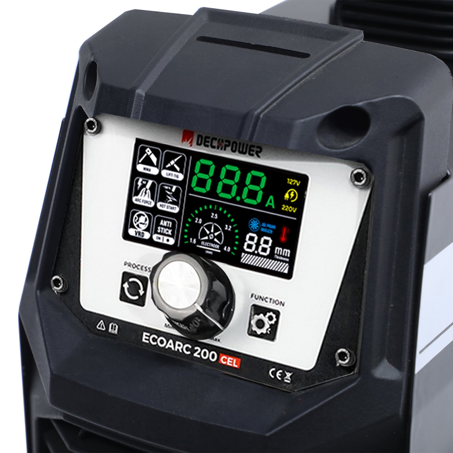 ECOARC-200A CEL  INVERTER STICK WELDING MACHINE With automatic start-stop fan (220 V / EU PLUG)