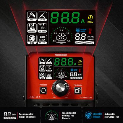MINI MMA (LITEARC) INVERTER STICK WELDING MACHINE With automatic start-stop fan (220 V / EU PLUG)