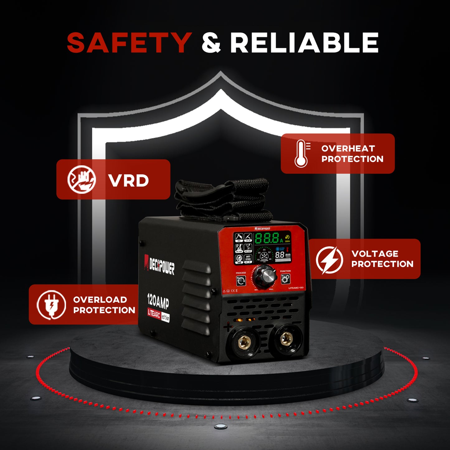 MINI MMA (LITEARC) INVERTER STICK WELDING MACHINE With automatic start-stop fan (220 V / EU PLUG)