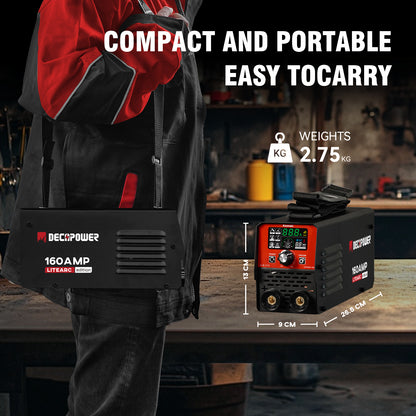 MINI MMA (LITEARC) INVERTER STICK WELDING MACHINE With automatic start-stop fan (220 V / EU PLUG)