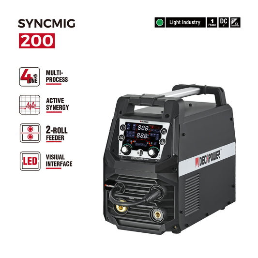 SYNCMIG 200 Amps  Multi-Process MIG TIG MMA WELDER (US PLUG / 110/220V)