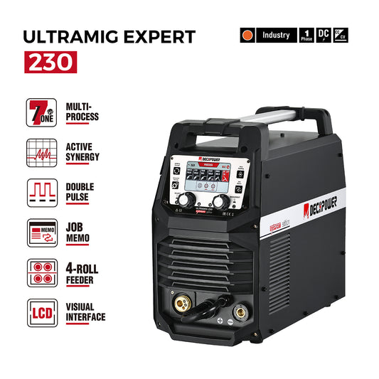ULTRAMIG-230 EXPERT Double Pulse MIG Welding Machine(WITHOUT PLUG / 220V)