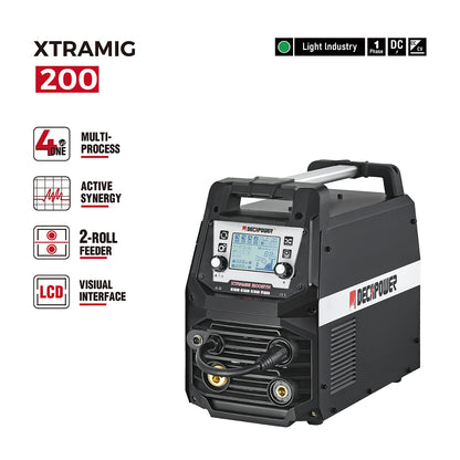 XTRAMIG 200Amps Multi Process Synergy MIG Welder 4 in 1（EU PLUG / 220V）